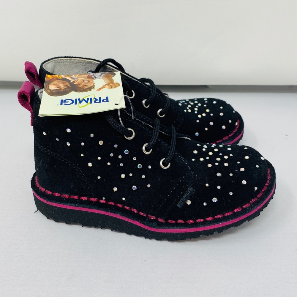PRIMIGI**Black Suede Booties w/Diamonds**US 8 $89 - Picture 1 of 7